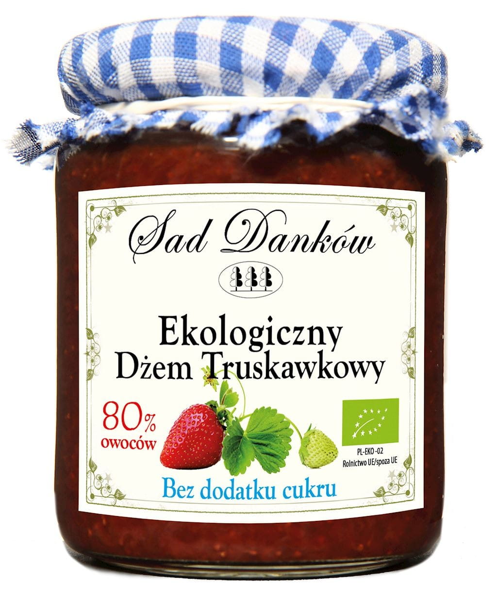 Confiture de fraises sans sucre BIO 260 g - SAD DANKÓW