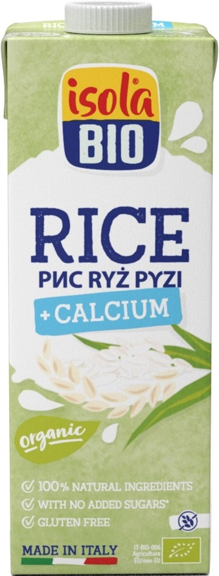 Boisson de riz au calcium sans gluten BIO 1000 ml ISOLA bio