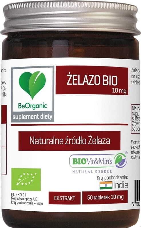 Extrait de fer BIO 50 comprimés (10 mg) - BE ORGANIC