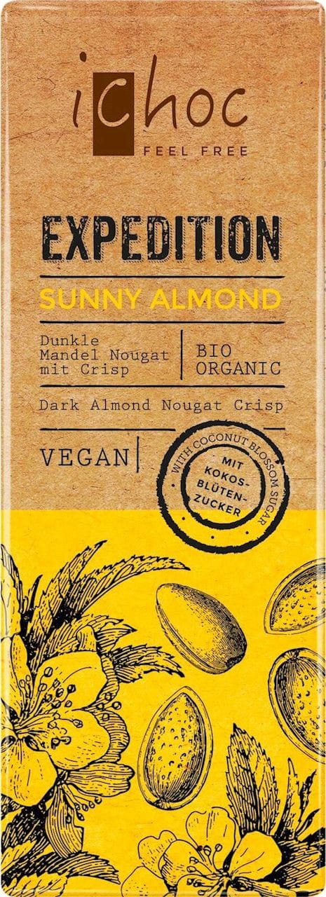 Chocolat BIO nougat aux amandes 50 g - ICHOC (VIVANI)