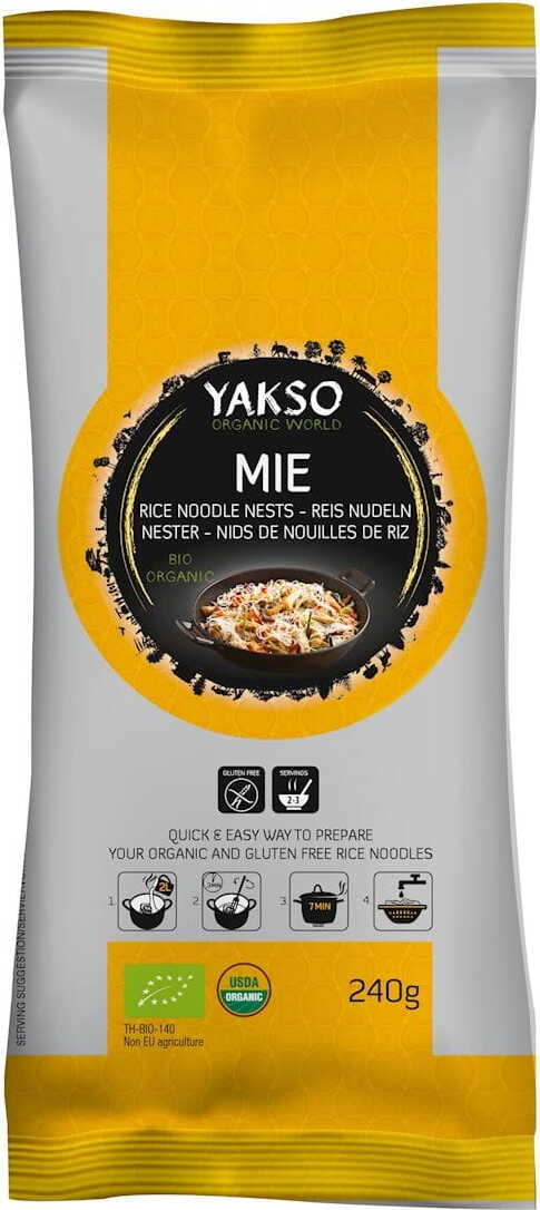 Nouilles de nouilles de riz sans gluten BIO 240 g - YAKSO