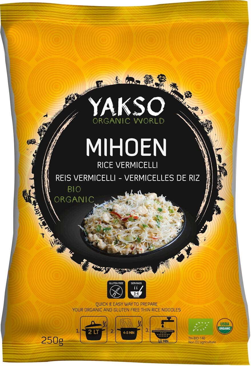 Nouilles de riz vermicelles sans gluten BIO 250 g - YAKSO