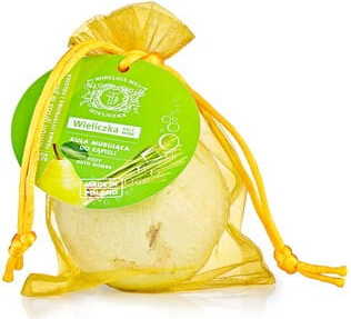 Boule de bain pétillante citronnelle et poire 110 g - MINE DE SEL DE WIELICZKA