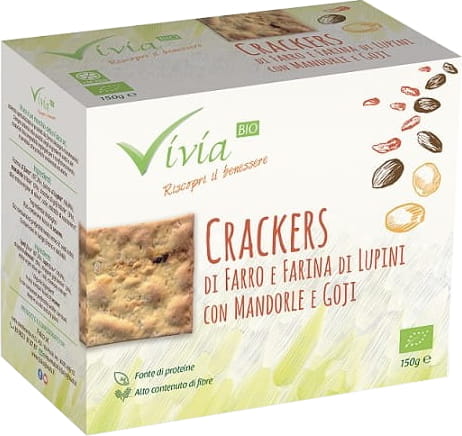 Pain plat d'épeautre aux amandes et baies de goji BIO 150 g - VIVIA