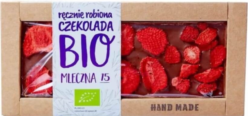 Chocolat au lait aux fraises BIO 53 g - CONFISERIE STAROPOLSKA