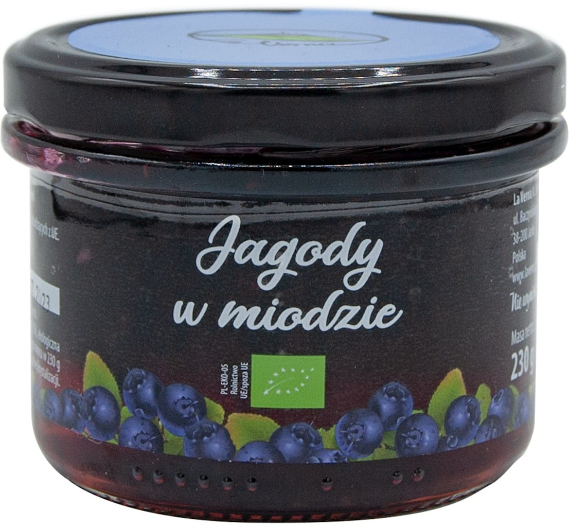 Myrtilles au miel de nectar multifleurs BIO 230 g - LA VERNA