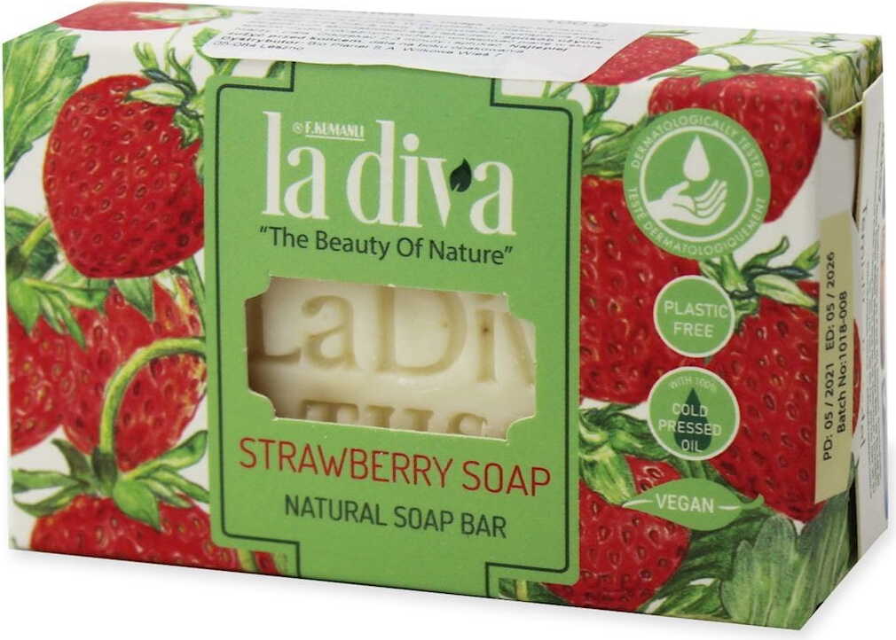 Cube de savon fraise 100 g - LA DIVA