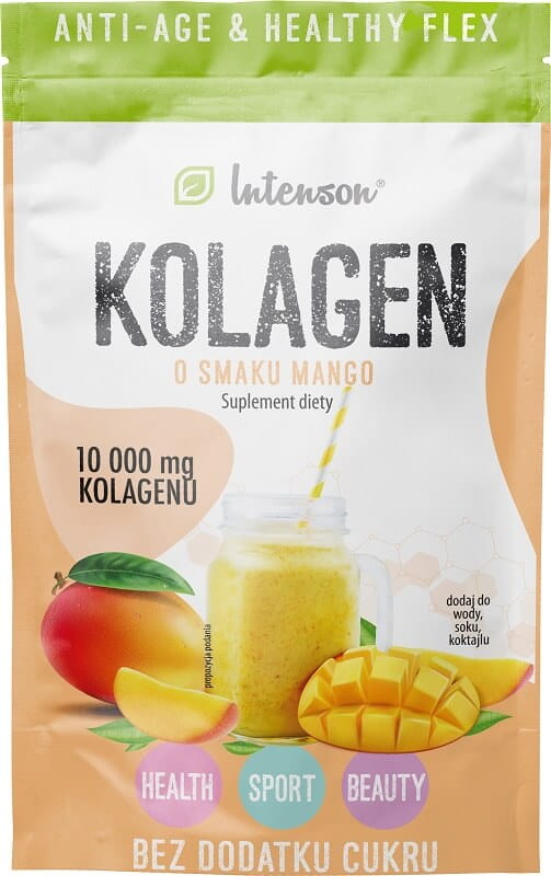 10000 MG collagène aromatisé à la poudre de mangue 108 g INTENSON