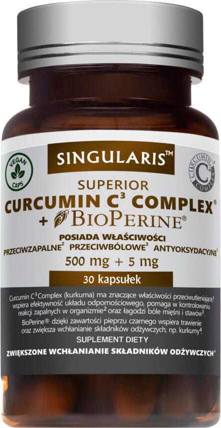 Complexe curcuma 500 MG complexe curcumine C3 + bioperine 5 MG 30 capsules molles SINGULARIS