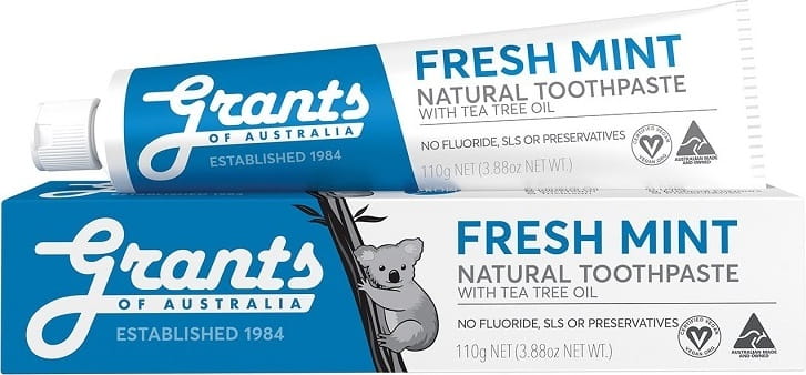 Dentifrice naturel rafraîchissant sans fluor au goût de menthe GRANTS OF AUSTRALIA