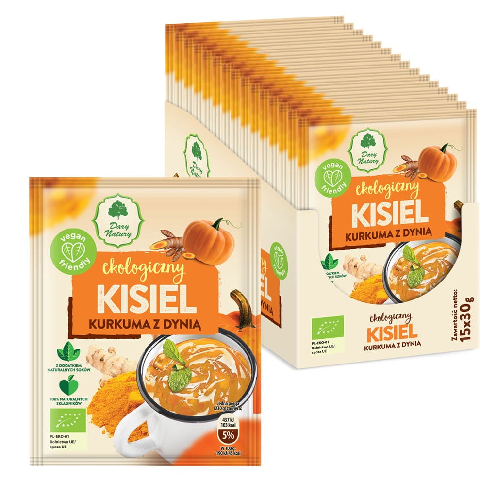 Kissel curcuma au potiron sans gluten BIO 30 g - CADEAUX DE LA NATURE