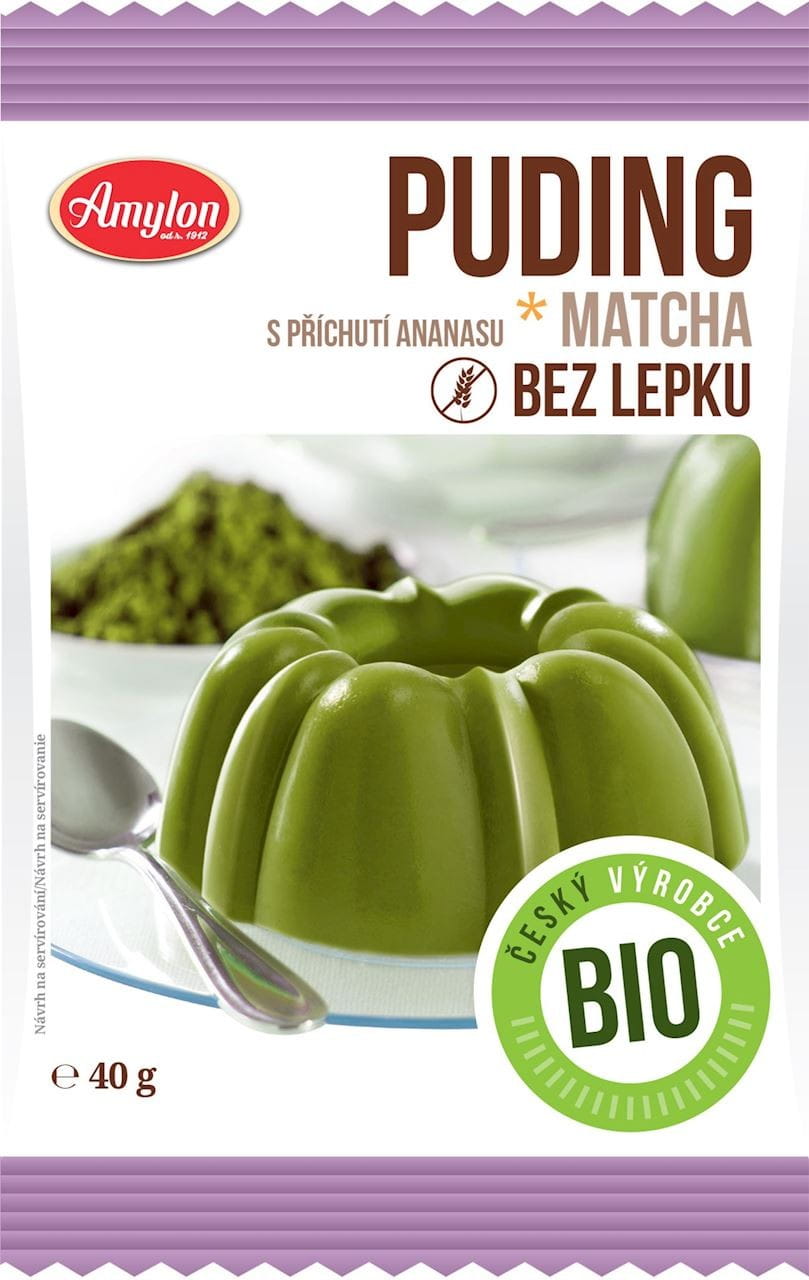Pudding au thé matcha saveur ananas (sans gluten) BIO 40 g - AMYLON