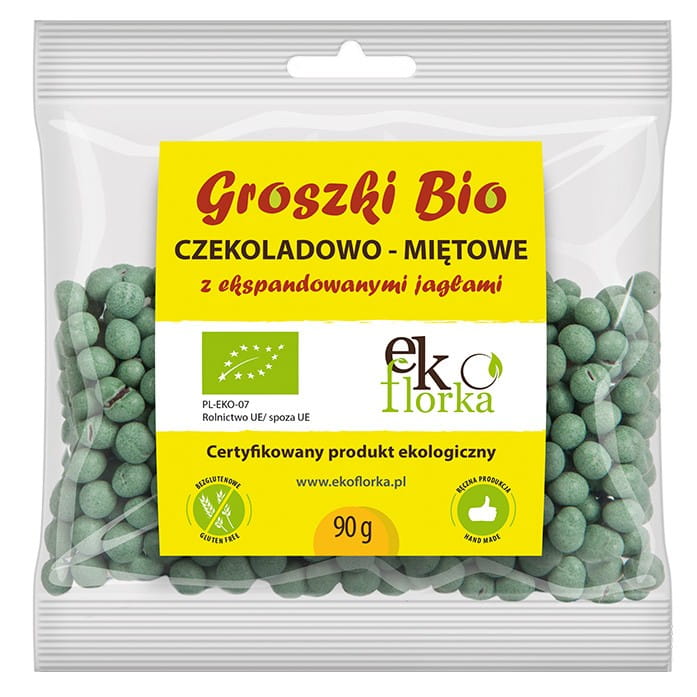 Petits pois au chocolat et à la menthe BIO 90 g - EKOFLORKA