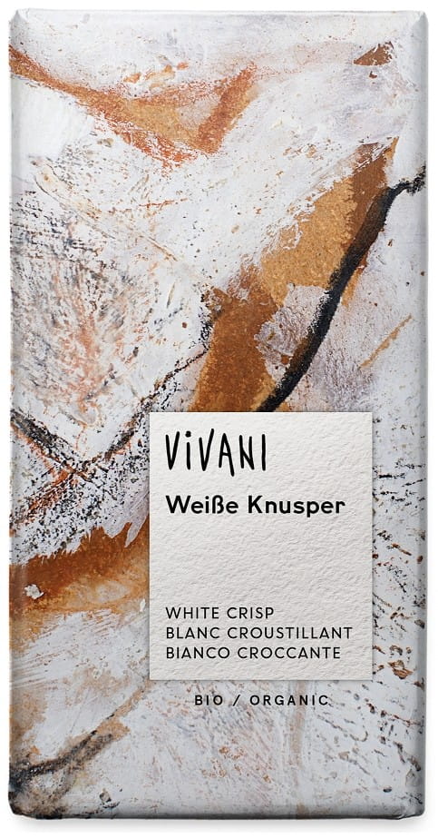 Chocolat blanc au riz croustillant BIO 100 g - VIVANI