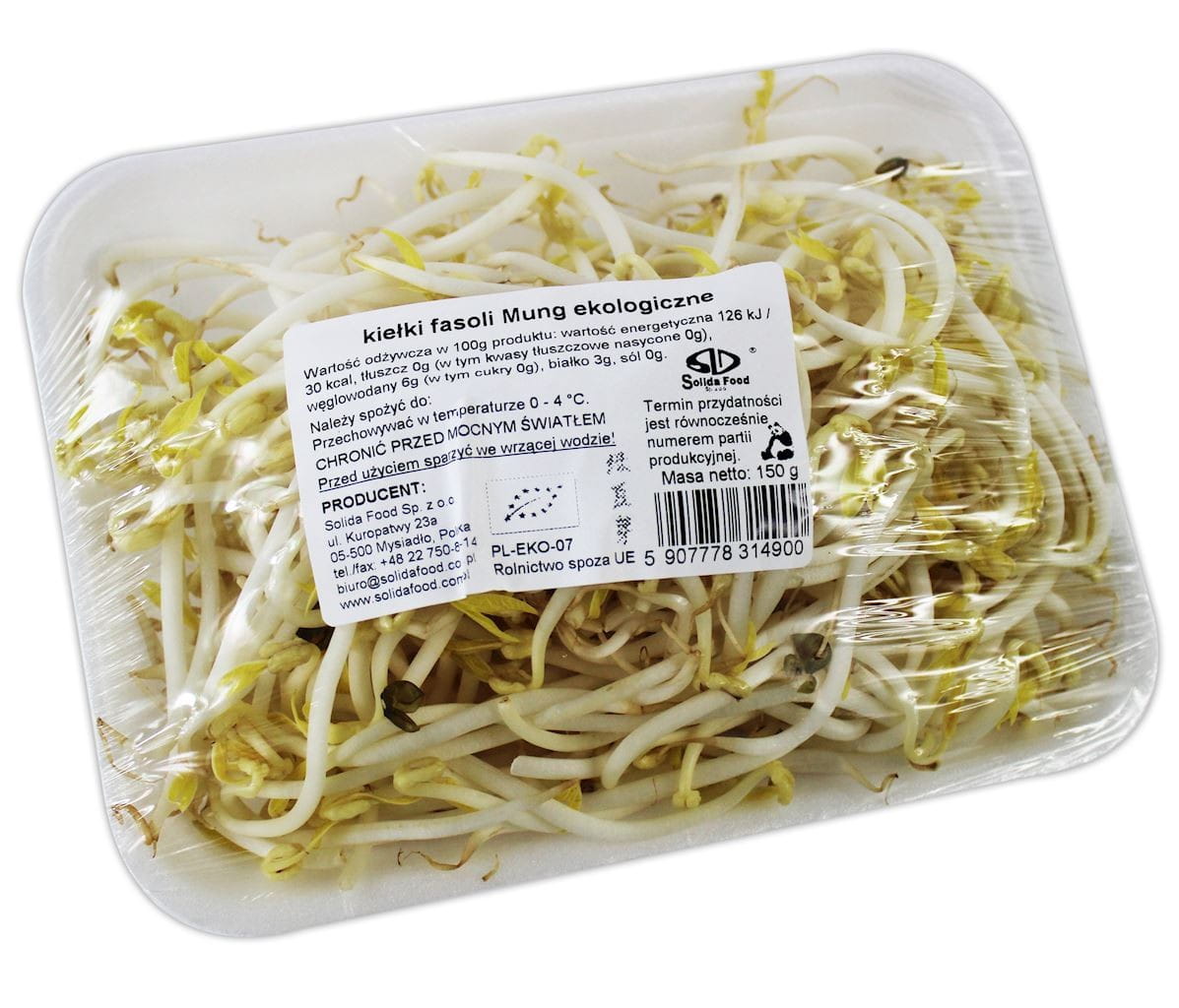 Germes de haricot mungo frais BIO (environ 150 g)