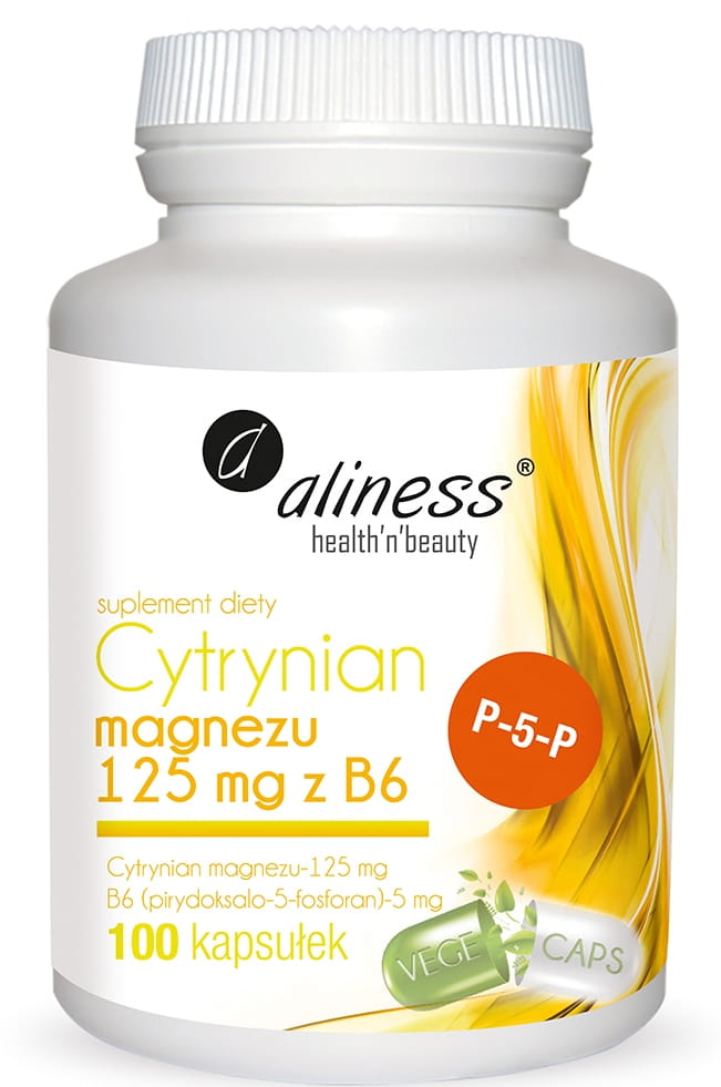 Citrate de magnésium 125mg + vitamine B6 P - 5P 5mg 100 gélules ALIESS