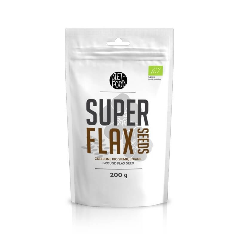 Graines de lin moulues écrémées BIO 200 g DIET - FOOD