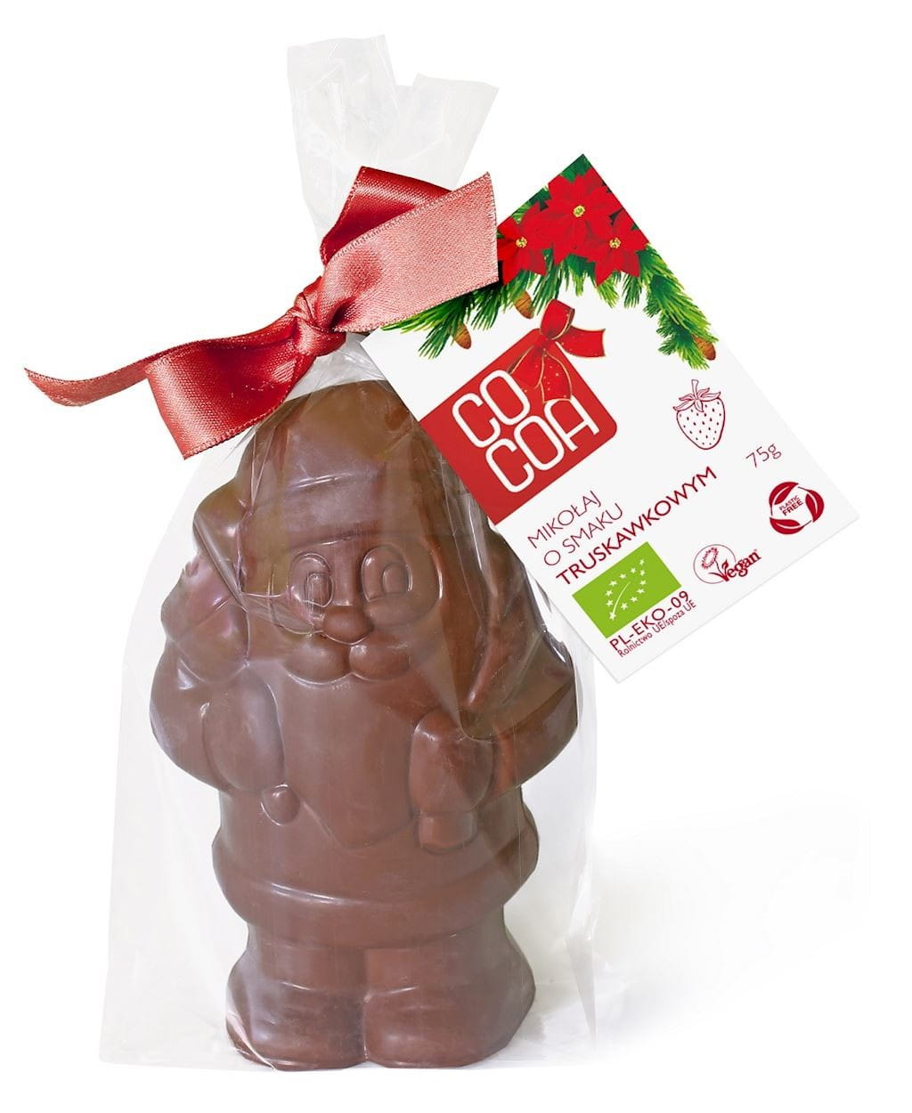 Père Noël à la fraise BIO 75 g - CACAO
