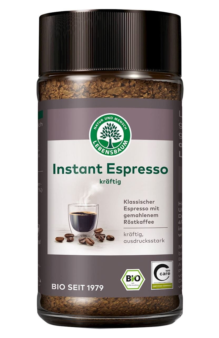 Café instantané, expresso robusta lyophilisé 100% BIO 100 g - LEBENSBAUM