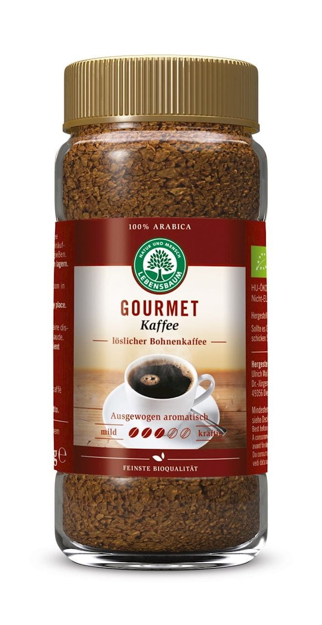 Café instantané, arabica lyophilisé gourmand 100% BIO 100 g - LEBENSBAUM