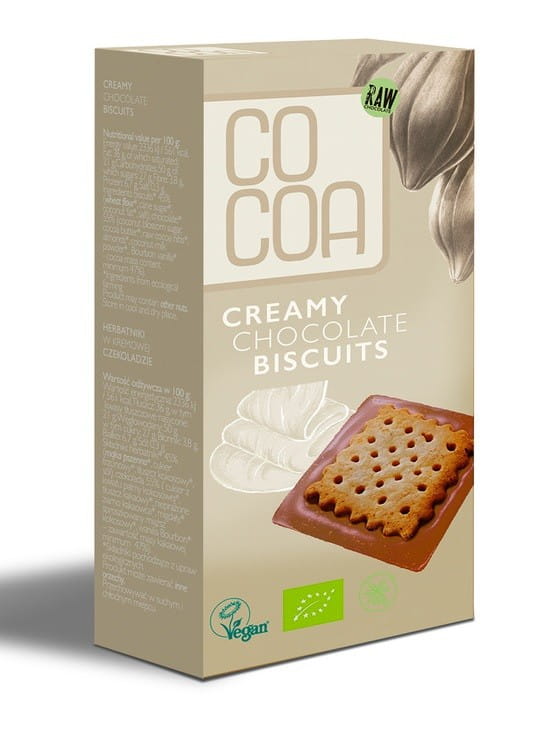 Biscuits au chocolat crémeux BIO 95 g - CACAO
