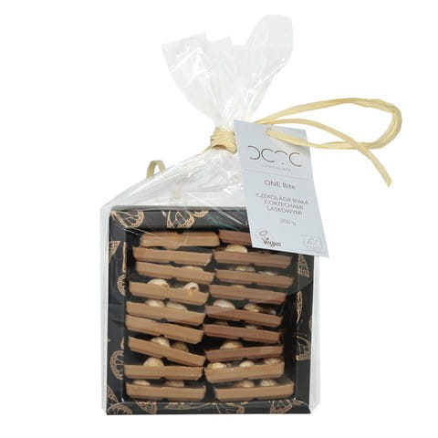 Une bouchée barre blanche aux noisettes sans gluten BIO 300 g - CACAO