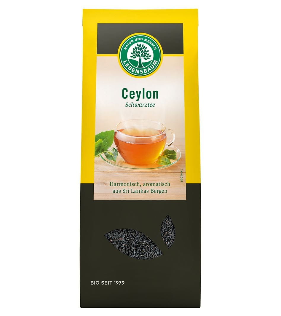 Thé noir Ceylan en vrac BIO 75 g - LEBENSBAUM