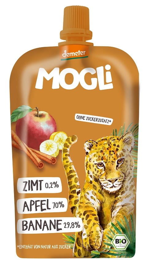 Purée de fruits pomme - banane - cannelle sans sucre ajouté demeter BIO 120 g - POSSIBLE