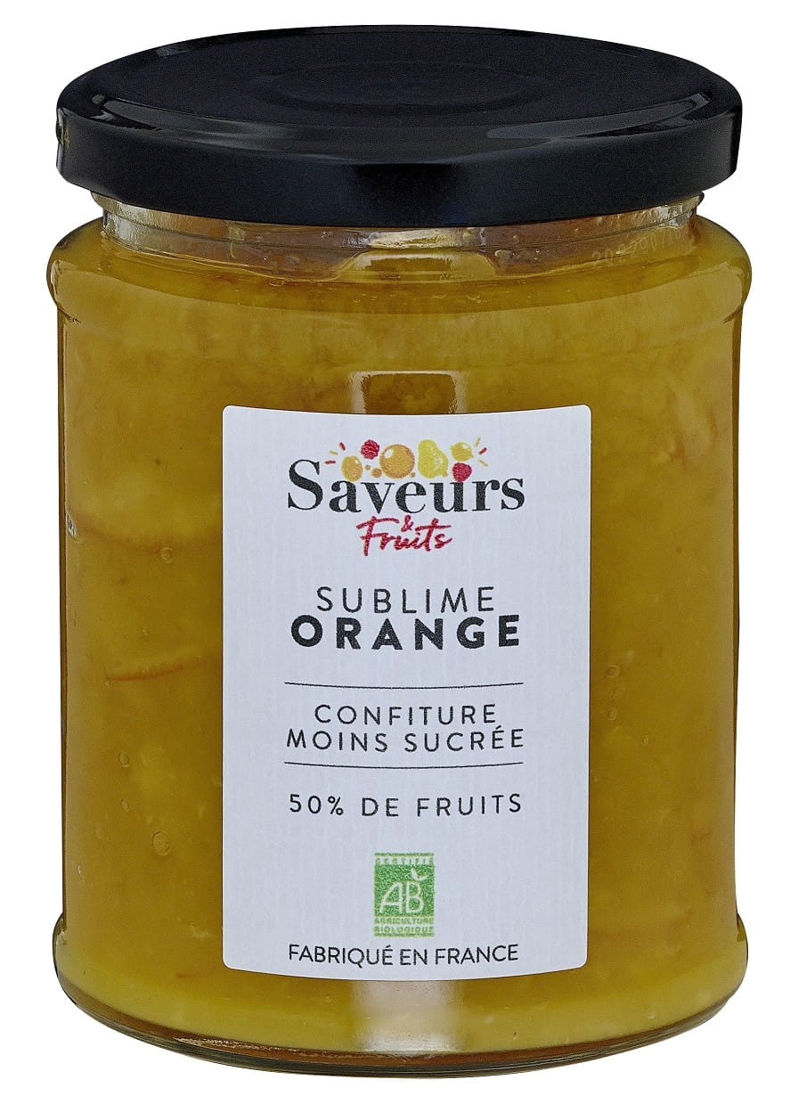 Confiture d'Orange allégée en sucre BIO 310 g - SAVEURS ET FRUITS
