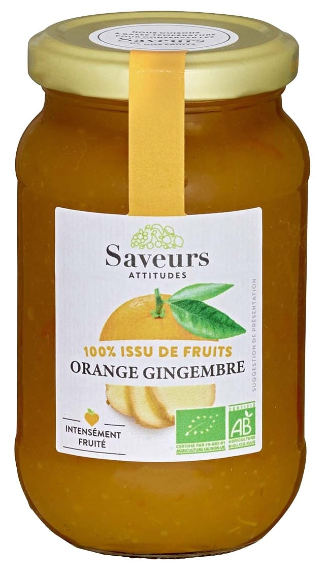 Mousse orange et gingembre BIO 310 g - SAVEURS ET FRUITS