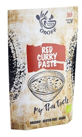 Pâte de curry rouge sans gluten BIO 50 g (sachet) - ONOFF SPICES