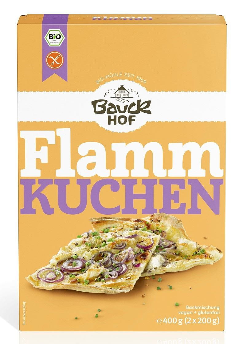 Flammkuchen (tarte flambée) mélange sans gluten pour la cuisson BIO (2 x 200 g) 400 g - BAUCK HOF