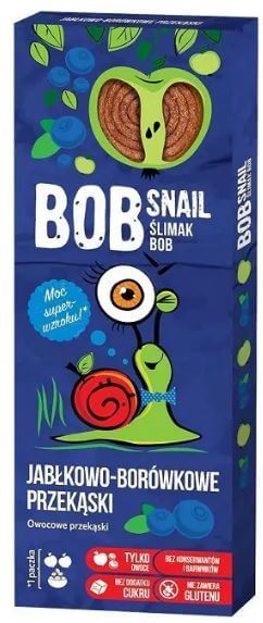Snack Snacks pomme et myrtille 30 g BOB SNAIL