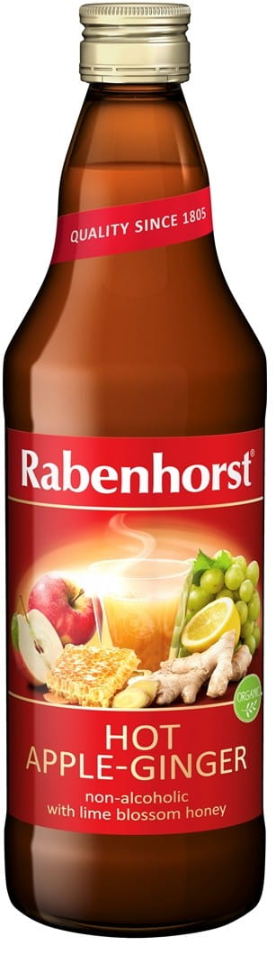 Boisson chaude d'hiver pomme - gingembre - miel de tilleul BIO 750 ml - RABENHORST