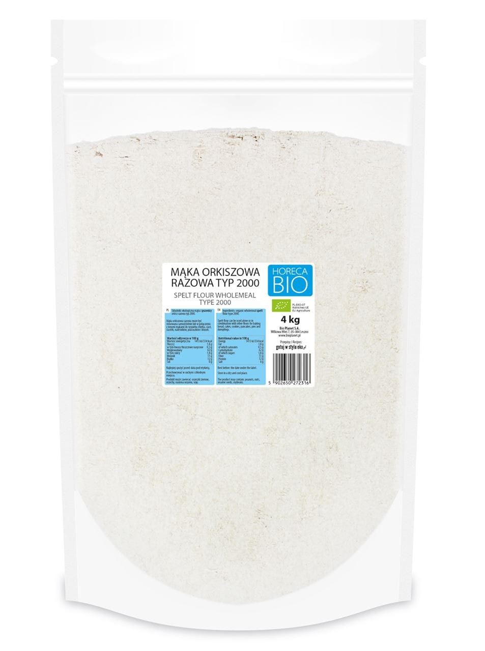 Farine complète d'épeautre type 2000 BIO 4 kg - HORECA