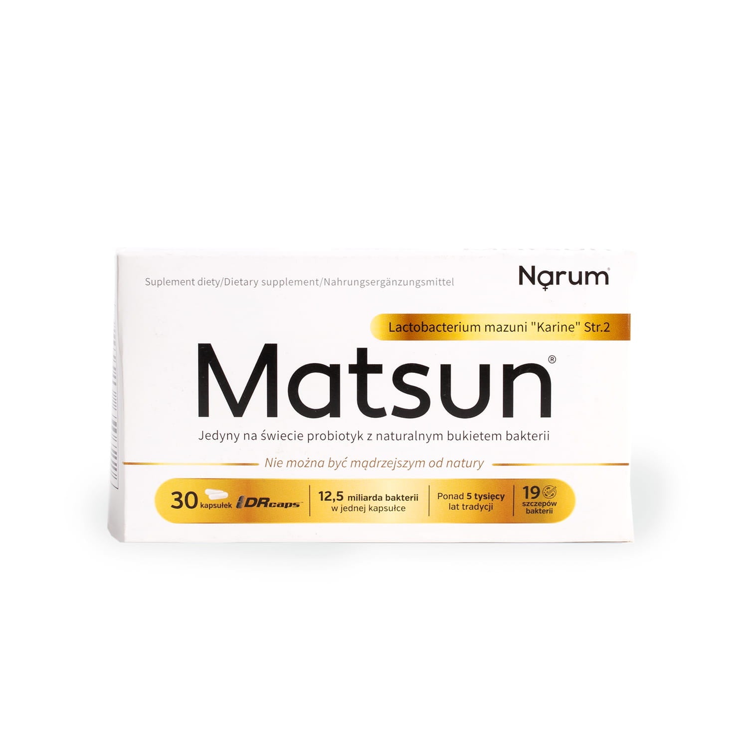 Matsun Probiotique 19 souches de bactéries 30 gélules NARUM