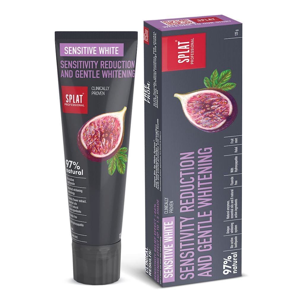 Dentifrice sensible blanc sans fluor 125 g - SPLAT
