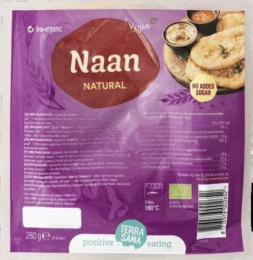 Pain naan gros BIO 280 g - TERRASANA