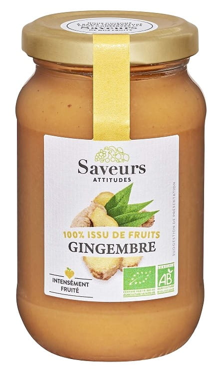 Mousse pomme au gingembre BIO 310 g - SAVEURS ET FRUITS