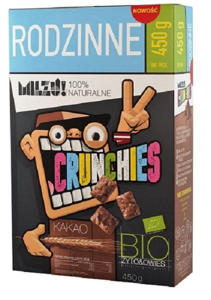 Croquants seigle et avoine au cacao BIO 450 g - MILZU
