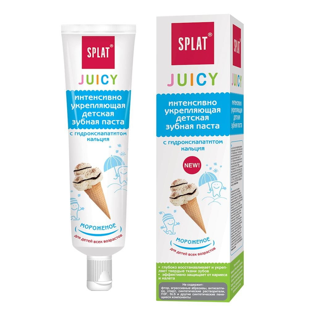 Dentifrice pour enfants Juicy Ice Cream sans fluor 35 ml - SPLAT