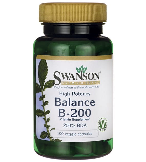B - 200 complexe de vitamines b 200% ajr 100 gélules SWANSON