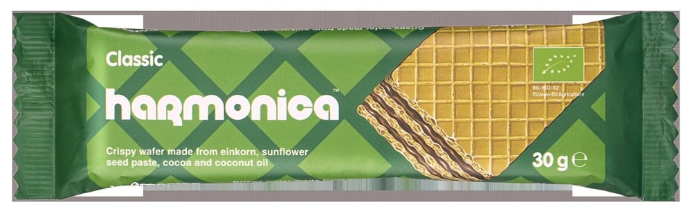 Gaufrette au lait et crème de cacao BIO 30 g - HARMONICA