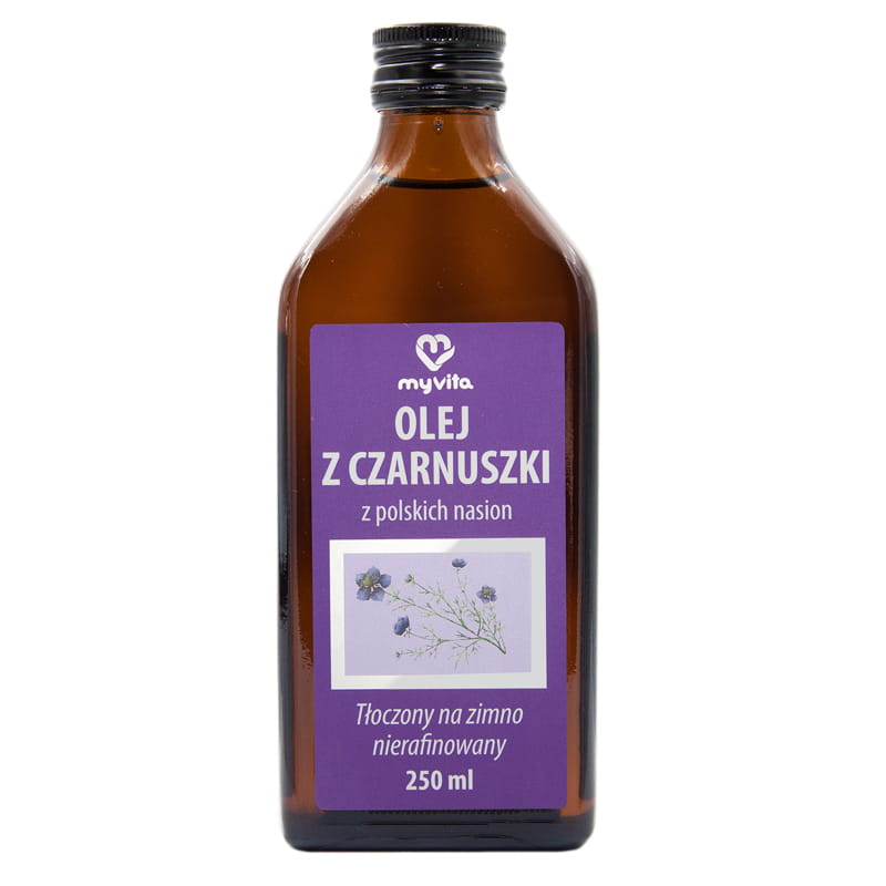 Huile de cumin noir de cultures polonaises non raffinée 250ml MYVITA