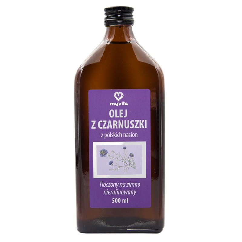 Huile de cumin noir de cultures polonaises non raffinée 500ml MYVITA