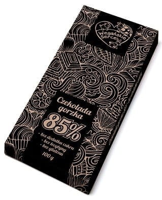 Chocolat vegan amer 85% sans sucre ajouté 100g COEUR VEGAN
