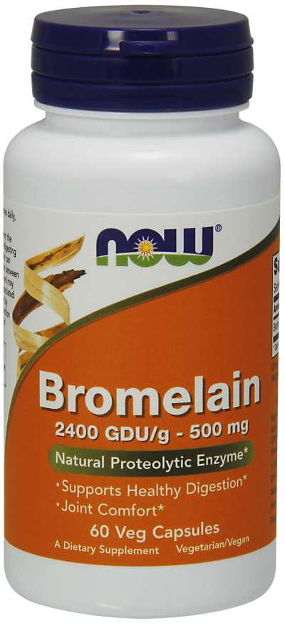 Bromélaïne 2400 gdu 500 MG 60 gélules NOW FOODS
