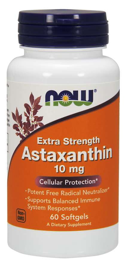 Astaxanthine naturelle 10 MG 60 gélules NOW FOODS