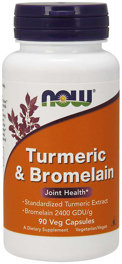 Curcuma & Bromélaïne Curcuma 300 MG Bromélaïne 150 MG 90 Capsules NOW FOODS