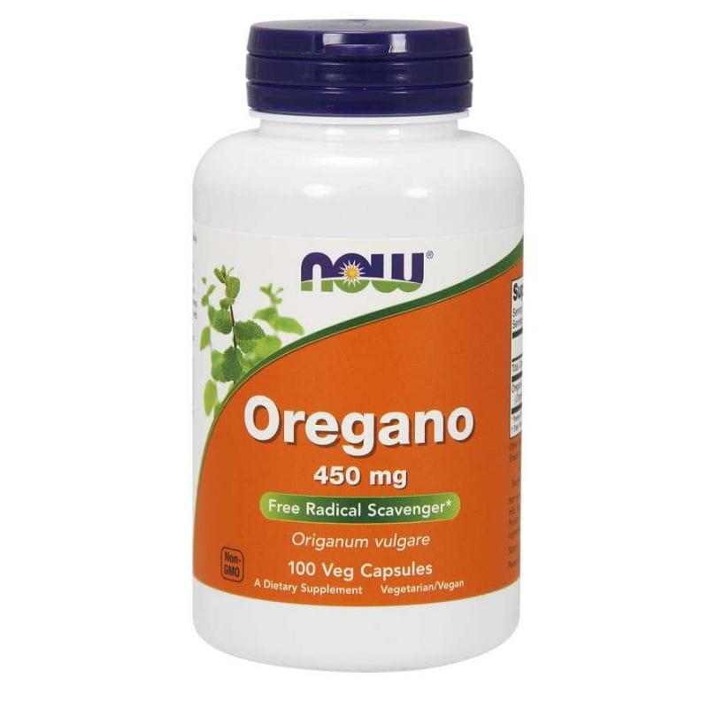 Feuille d'origan 450 MG 100 Capsules NOW FOODS
